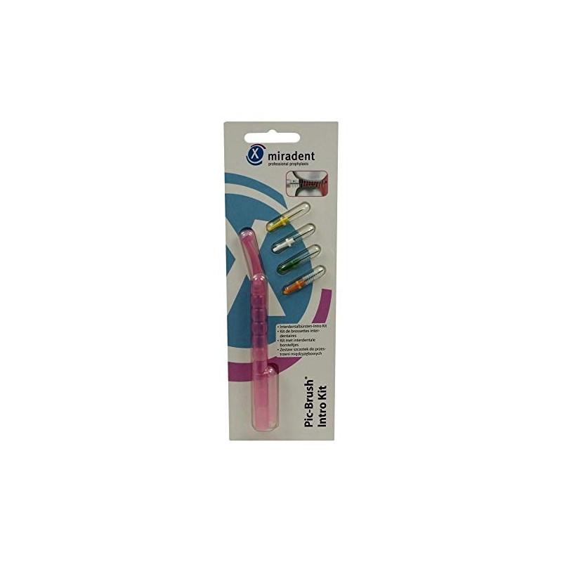 MIRADENT Interd.Pic-Brush Intro Kit 1H+4B.tra.pink