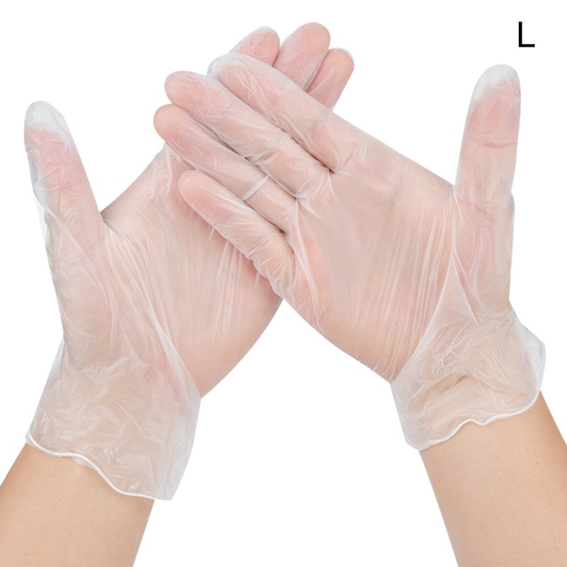 100pcs / box Disposable Gloves PVC Protective Gloves for Workplace