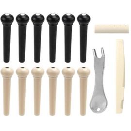 12 Pcs Guitar Bridge,Acoustic Guitar Bridge Pins,Pins for Improved Sound Quality and Easy,Installation Performance Accessories,Replacement Tool Guitar Accessories for Most Guitar
