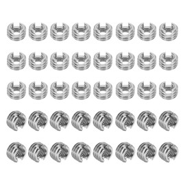 PATIKIL Selbstschneidende Gewindeeinsätze, 40 Stück M6 x M10 x 6mm 303 Edelstahl Gewindeadapter Reduzierer Schlitzschraube Reparatur Einsätze Muttern Hülse