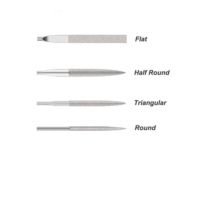 KAIAIWLUO Diamond Needle Files Set, 4 Pieces Mini Diamond Files,
