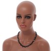 Avalaya Black Sea Shell and Glass Bead Necklace - 50cm