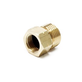 Wiltec Replacement part for weed burner up to 2000° - adapter reducer - replacement connector for gas hose with 20 mm BSPP 1/2 inch male thread left to 16 mm BSPP 3/8 inch female left
