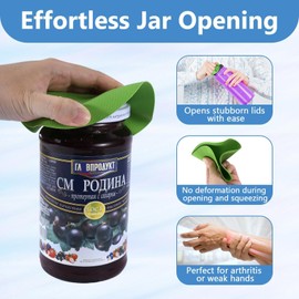 Non-Slip Rubber Jar Opener Pad 8pcs - Easy Grip Kitchen Tool for Opening Lids, Cans & Bottles - Ideal for Arthritis & Weak Hands