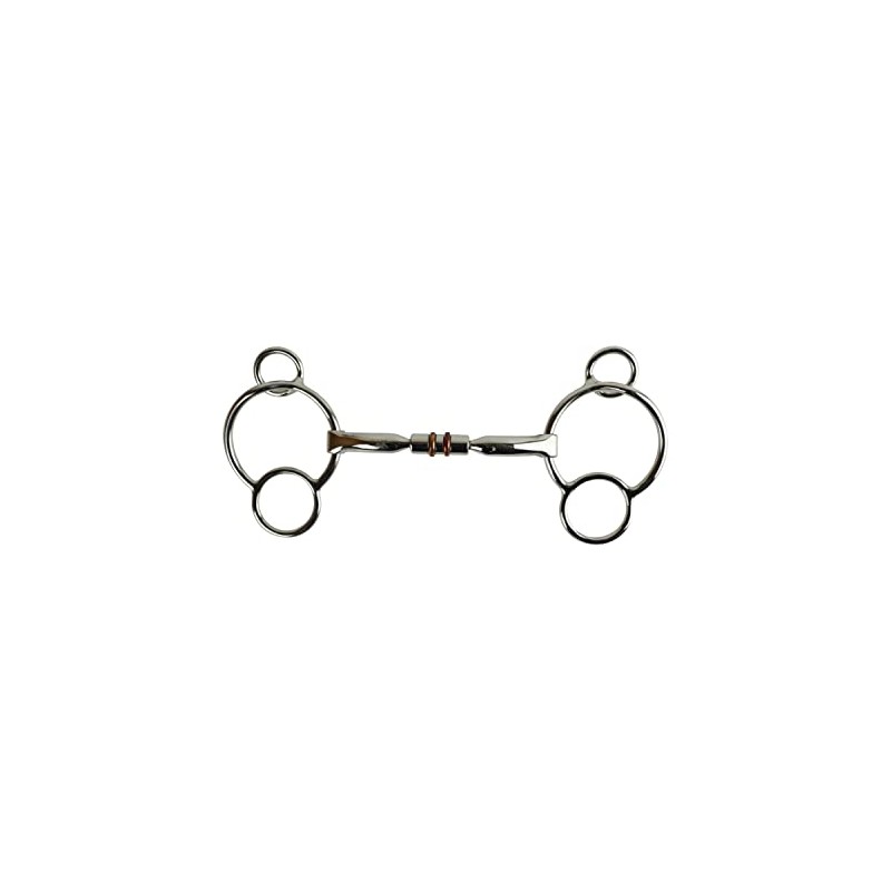 AK AKRS-2617 Universal Loose Ring Rotary Double Cooper Roller Snaffle