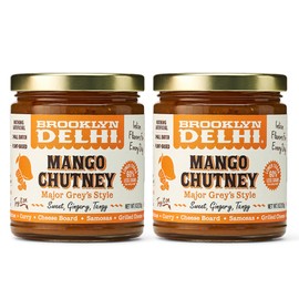 Brooklyn Delhi Sweet Mango Chutney | Made with Ripe Mangos, Golden Raisins, Fresh Ginger, Garam Masala, and Lemon Juice | Vegan, Nothing Artificial (Pack of 2)