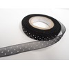 2 metres x 10mm Polka dot Sheer Organza Ribbon Black