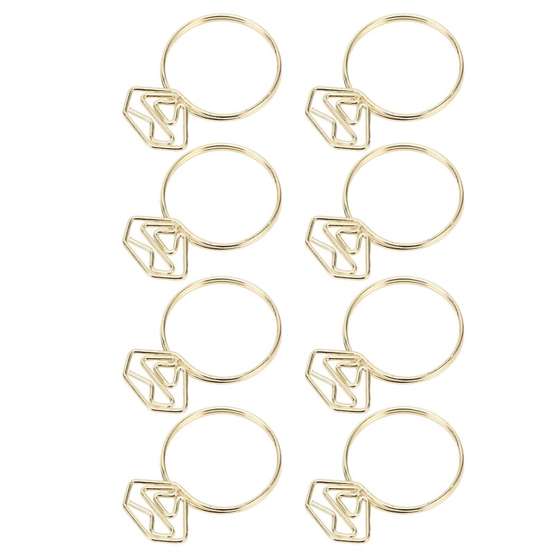 100Pcs Cute Paper Clips Ring Style Anti Slip Sturdy Electroplated