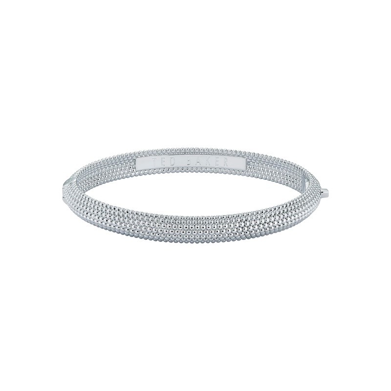 Ted Baker Dotett Dotty Bangle Bracelet For Women (Silver Tone/Plain