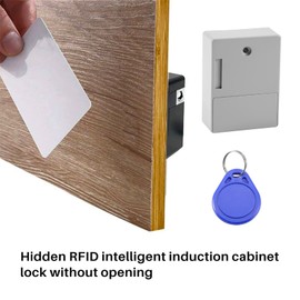 Dropfree Grey RFID Lock, Electronic Door Lock, Cabinet Door Lock, Drawer, Smart Sensor, Cabinet Door Lock, Lock, Drawer, Dark
