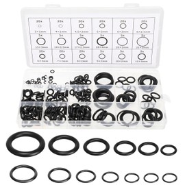 Arcjunys O Rings Rubber Assorted Seal Kit Rubber O Rings O Ring Set 18 Sizes Rubber Washers Assorted O-Rings O Ring Kit O Ring Assortment Kit for Plumbing Automotive Faucet Repair Black 225 Pcs