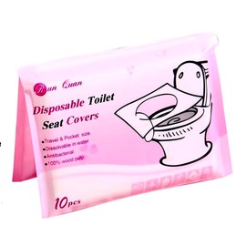 Disposable Toilet Seat Covers – Pack of 10 | Compact & Lightweight | Eco-Friendly | Ideal for Travel, Work, School, and Public Restrooms.