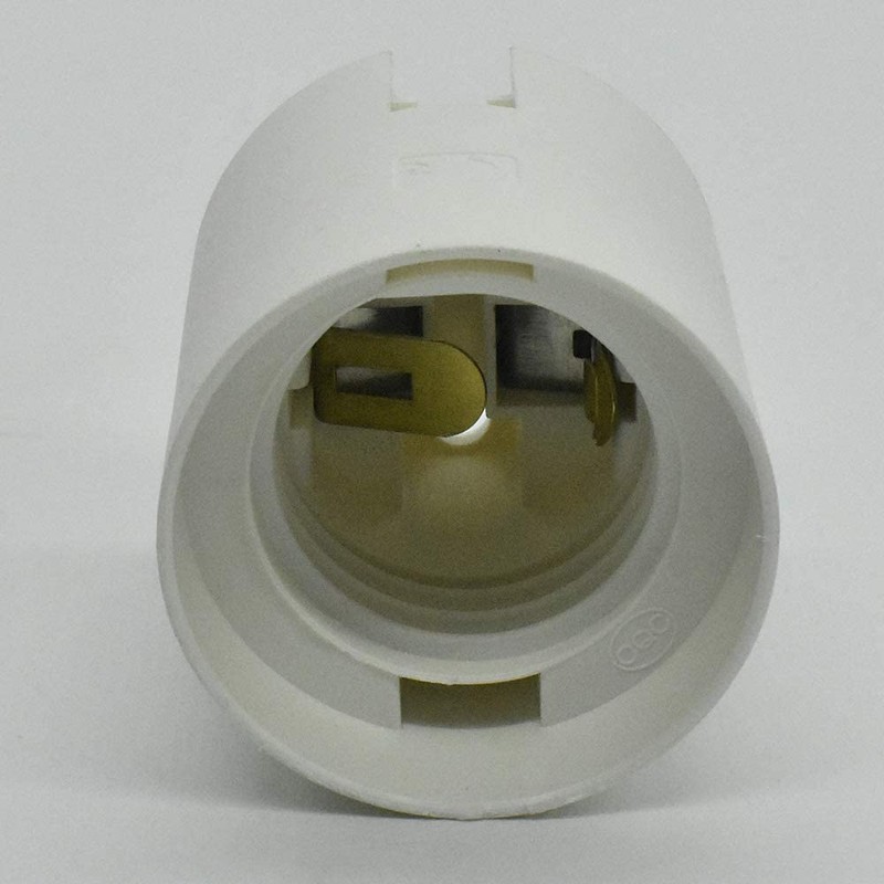 Socket E27 White with Smooth Coating and Attachment Cap M10