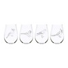 Birds stemless wine glass (set of 4)