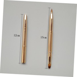 PACKOVE 3pcs Retractable Dual Ended Lip Brush Easy to Clean Makeup Applicators for Lip Gloss Eyeshadow and Concealer Portable Design Purple and Black