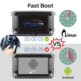 Fast Boot Linux Car Stereo | Bluetooth/Wireless CarPlay/Android Auto/FM/AM/RDS/USB | 100W DSP | Applicable to Golf 5 6 Passat Caddy EOS T5 CC Polo