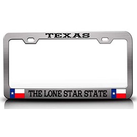 Custom Brother - Texas The Lone Star State Texas Metal Car SUV Truck License Plate Frame Ch k60