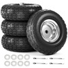 【UPGRADED】4.10/3.50-4 Tire and Wheel Flat Free, 10 Inch Solid Rubber