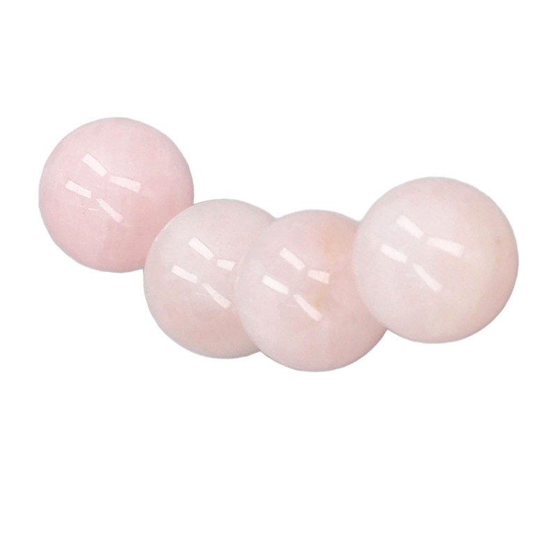 4Pcs Rose Quartz Crystal Balls 0.8in Diameter Clear Negative Energy