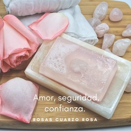 Set de 4 Jabones Holisticos con cuarzo Bienestar Cuerpo Mente y Alma