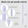 NUSIGN Gel Pens, 6 Pcs 0.5mm Black Ink Pens Fine