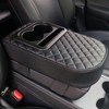 Car Armrest Box Heightening Pad with Storage Box Cup Holder,