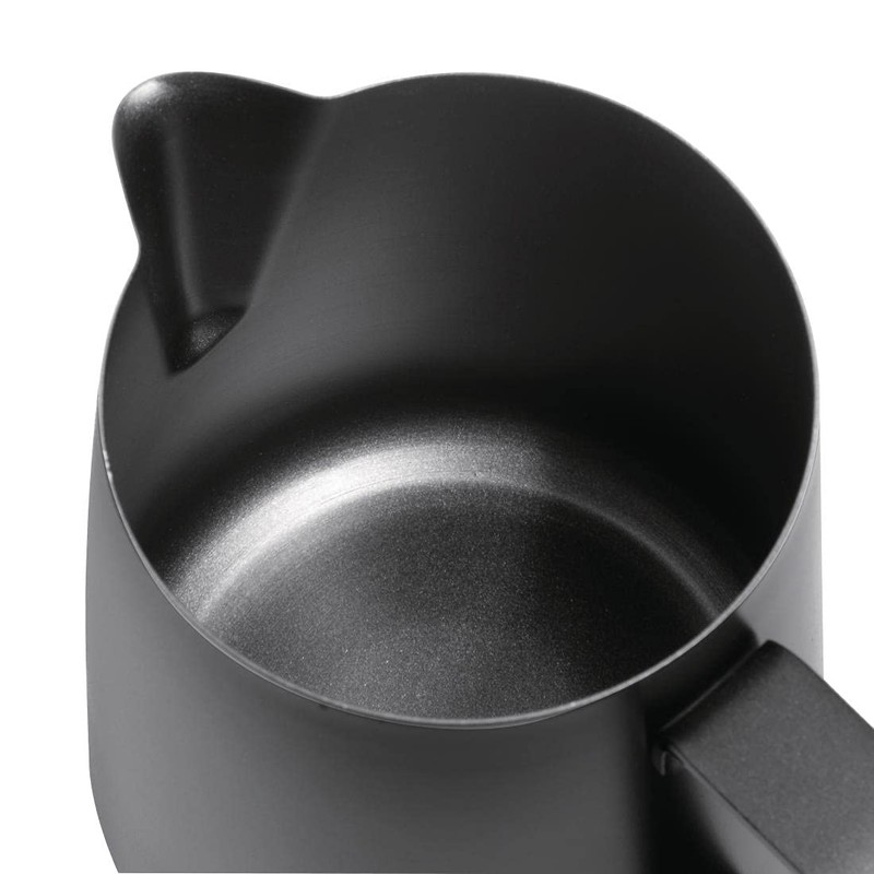 Olympia Black Non-Stick Milk Frothing Jug 900Ml with New Useful