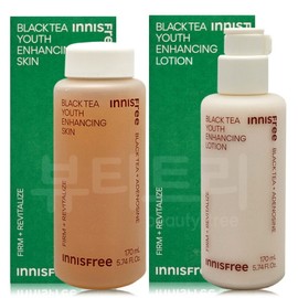 Innisfree Black Tea Youth Enhancing Skin + Lotion Single Set / 이니스프리 블랙티 유스 인핸싱 스킨 + 로션 단품세트