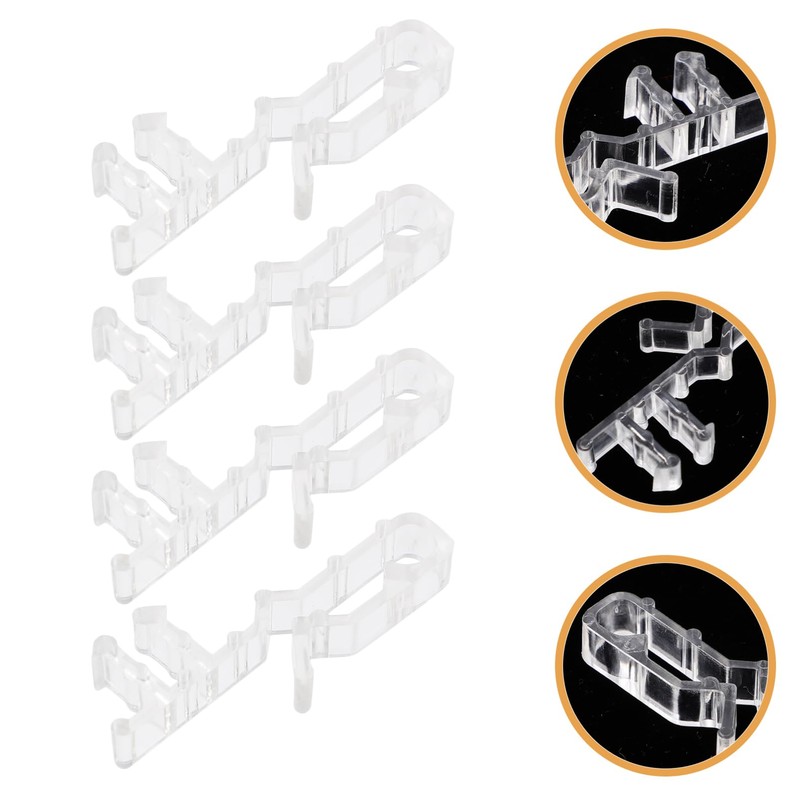 NOLITOY 12pcs Clear Hidden Valance Clips for Window Blinds Blind