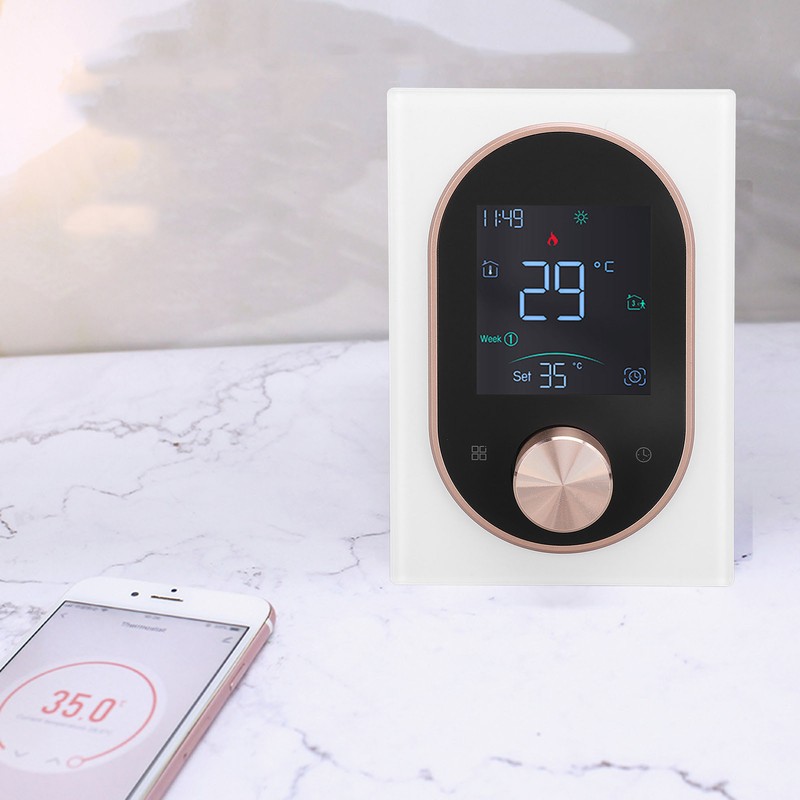 Smart Color Thermostat APP Programmable Touchscreen Knob Control Smart Temperature