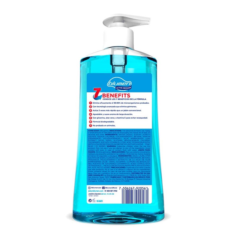 BLUMEN Jabón Líquido Blumen Active Defense 7 Benefits 221ml