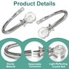 Crystal Ball Curtain Tie Backs Silver Metal Wall Mounted Holders