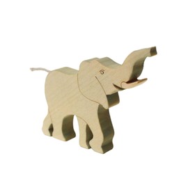 Serli - Elephant Wooden Toy for Toddlers Handmade, FSC Certified Materials, Toy with Animals, Wooden Animals