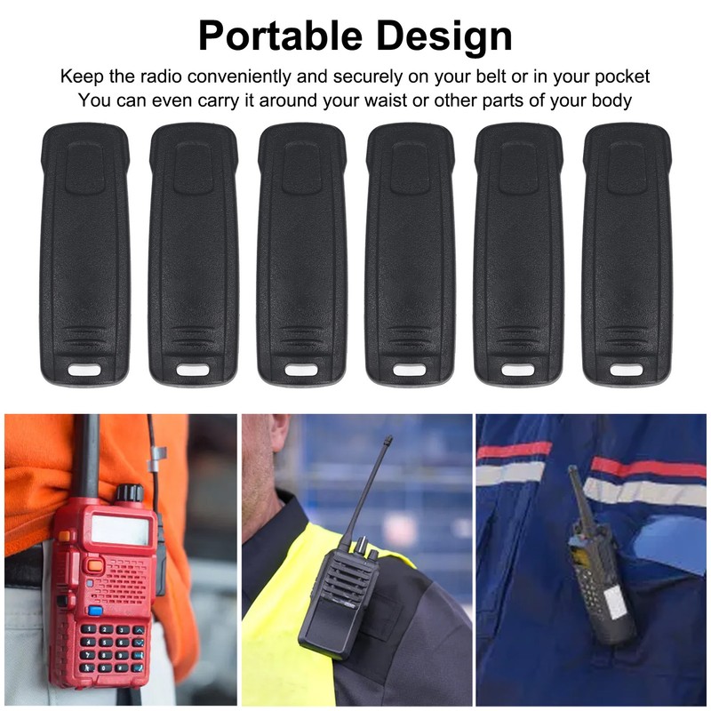 6Pcs Walkie Talkie Belt Clip Portable Sturdy Easy Installation Radio
