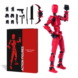 Rolling Art Action Figure Set, Model 13 Action Figure Multi-Jointed Movable,Gift Box Packaging, a Great for Loved Ones and Friends. (red)
