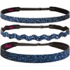 Hipsy Regular Size, Adjustable No Slip Sparkly Bling Mixed 3pk