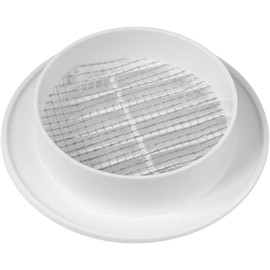 Vent Systems 2.75" Inch Pack of 2 White Grille/Duct Door Air Register - Mini Circle - Ventilation Grille - Indoor Vent Grates - Bathroom, Cabinet, Garage Through The Door Vent Cover