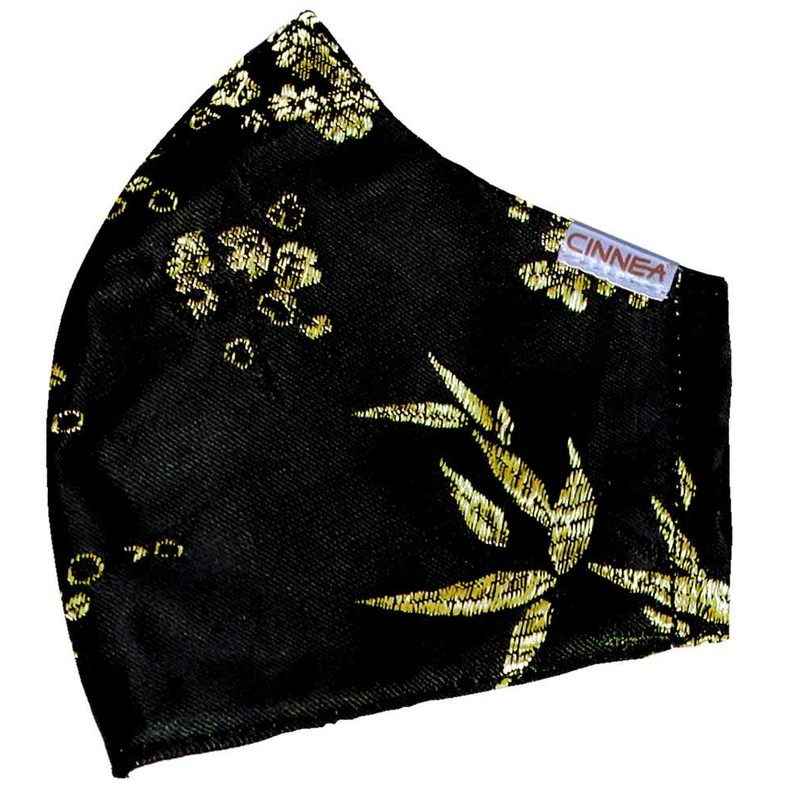 CINNEA® Black Harmony Adjustable Face Mask Community Mask with 2