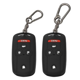 TOMALL 2 Pack for Acura Key Fob Cover with Keychain, 4 Buttons Silicone Rubber Key Fob Case Compatible with Acura MDX/RDX 2007 2008 2009 2010 2011 2012 2013 Folding Flip Car Key Cover