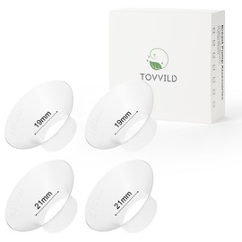 TOVVILD 19 mm/21 mm Flange Insert 4PCS, Compatible with 24mm Flange Momcozy M9 M6 M5 S12 Pro S9 Pro V1 Pro V2 Pro, for Elvie Stride/Willow/Parru/Spectra Flange Inserts