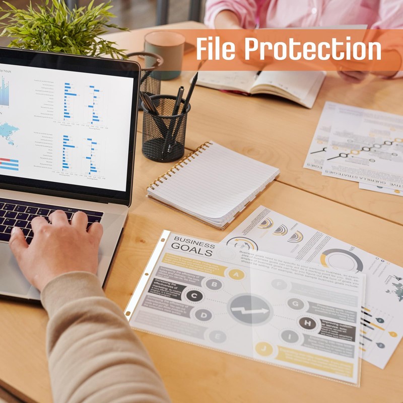 50 Pack 11 x 14 Inch Sheet Protectors, Heavyweight Landscape