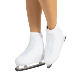 CALZITALY PACK 1/2 PAIRES - Cover Skates, Skate Boot Covers, Roller and Ice Skating Wear Woman and Girl, 70 DEN, 10-8, Made In Italy (10-13, White)
