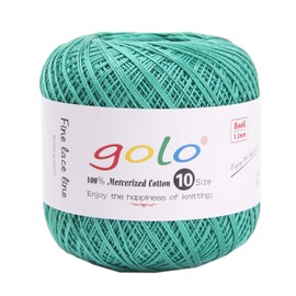 golo Crochet Thread Size 10 for Hand Knitting Yarn Crocher Yarn (Little Green)