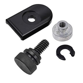 Amazicha Black Stainless Steel Seat Bolt Nut Tab Screw Mount Knob Cover Compatible for Harley Davidson Sportster Softail Touring Dyna 1996-2021