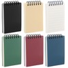Spiral Notepads, Retro Mini Notepads, A7, 6 Pieces x 80