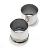 DewFlew 2Pcs 5.15" Push Through Wheel Center Caps Stainless Trailer