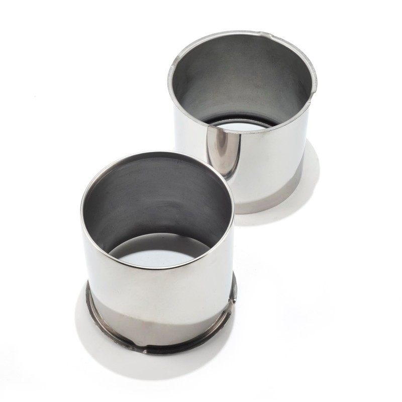 DewFlew 2Pcs 5.15" Push Through Wheel Center Caps Stainless Trailer