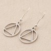 AA Gift Sobriety Earring Recovery Jewelry Alcoholics Anonymous Gifts (earring)
