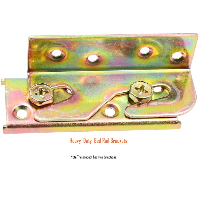 LBY Bed Rail Brackets with Square Screws – Heavy Duty