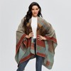 Ciormis Shawls for Women, Orange Red Open Front Poncho Cape,